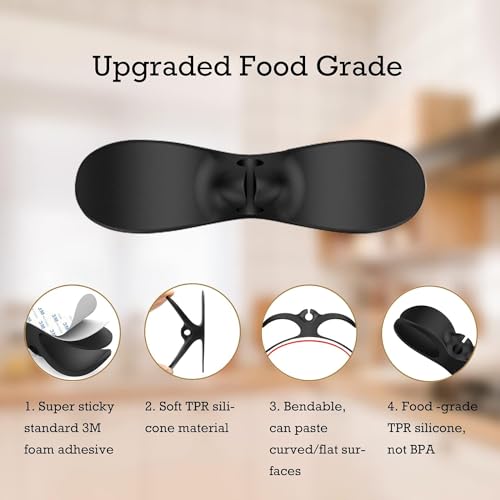 Image of Cord Organizer for Kitchen Appliances, 6 Pack Black Appliance Cord Organizer, Cord Wrapper, Cord Keeper, Cord Holder for Appliances Stick on Kitchenaid Mixer, Coffee Maker, Pressure Cooker