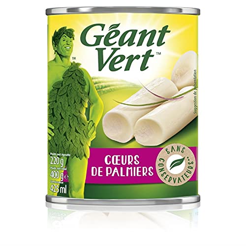 Géant Vert – Corazones de palmera 220 g – Lote de 4 – Se vende por lote