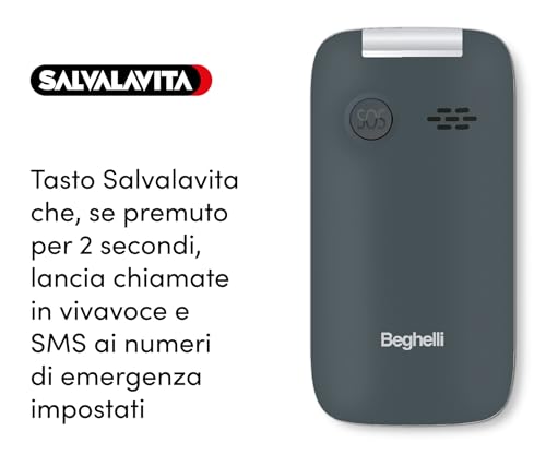 Beghelli Salvalavita telefonsats SLV30 med SOS-armband för äldre