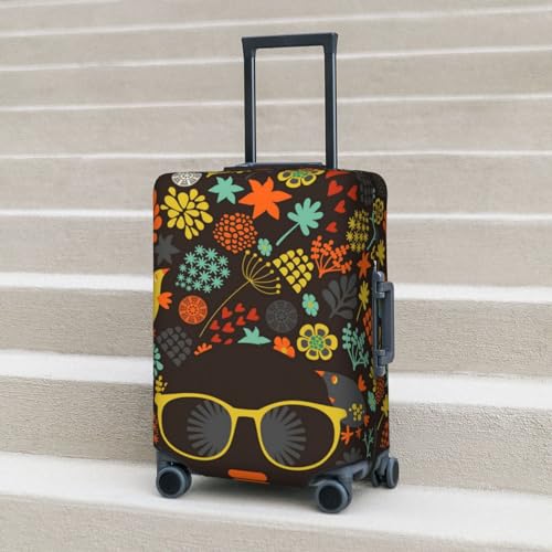 African Women Luggage Cover TSA Approved Stylish Dust and Scratch Resistant Luggage Case Protector Washable Elasticated Luggage Covers for Kids and Adults3