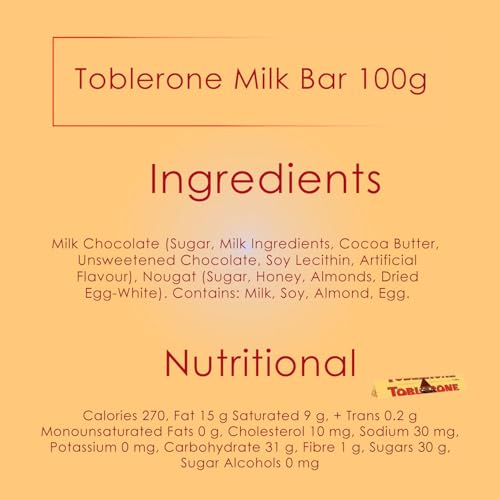 Image of COCOCART Toblerone Chocolate Bar,Enjoy Toblerone,The Iconic Triangular Chocolate From Switzerland (Pack Of 4,Milk),100 Gram