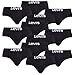 Produktbild 12er Pack Levis Men Solid Basic Brief Shorts Slip Herren Unterhose Pant Unterwäsche, Farbe:884 - Jet Black, Bekleidungsgröße:S