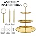ABuff 3 Tiered Gold Cupcake Stand 2 Pack Stainless Steel Gold Tiered Dessert Stand Cupcake Display Tower 3 Tier Serving Tray Cake Stand for Baby Shower Birthday Party Wedding