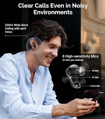 Image of Edifier STAX Spirit S10 True Wireless Planar Magnetic Earbuds with Active Noise Cancellation, Snapdragon Sound, Hi-Res Audio (LDAC LHDC), Bluetooth 5.4, 6 Mics Hi-Fi Calling, Wearing Detection, IP54