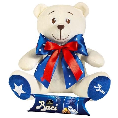 Peluche Teddy Bear Orsetto Baci con Fiocco Tubo da 37,5 gr Limited Edition Perfetta idea Regalo per San Valentino Fetsa Della Donna Festa della Mamma Compleanno !