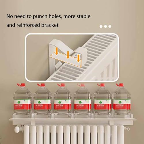 Étagère de radiateur solution sans trou pour murs salon et chambre - 5