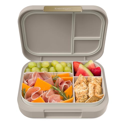 Image of Bentgo Modern - Leak-Resistant Bento Lunch Box For Adults, Teens, & Larger Appetites; Reusable BPA-Free Meal Prep Container with 3 or 4 Compartments, Dishwasher /Microwave Safe; 5 Cups (Sandstone)
