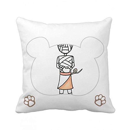 Housse de coussin carrée Mummy Horus Cochon coton - 2