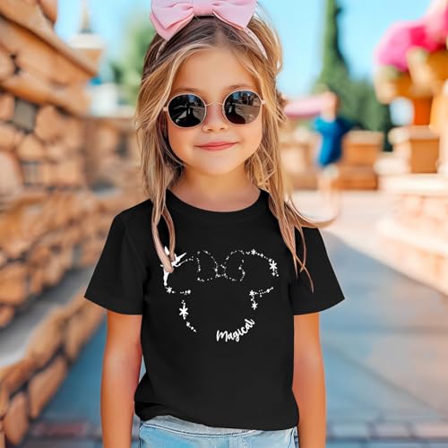 Image of Princess Magical Short Sleeve Tee Toddler Girls Holiday Vacation Kids Top