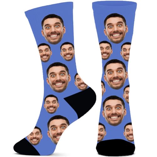 Dreamdecor Custom Funny Socks with Photo Novelty Face Crew Socks