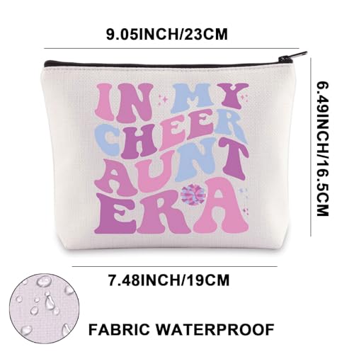 Cheer Aunt Makeup Bag Cheer Mom Gifts in My Cheer Aunt Era Zipper Pouch Cheerleading Gifts (Cheer UK) - Image 2