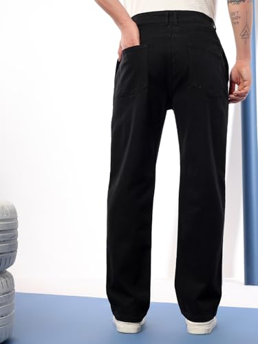 Image of KOTTY Mens Solid Ruined Smores Black Coin Pocket Jeans