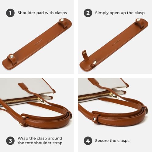 Image of MOKOBARA The Skye Tote Bag for Women | Premium Canvas & Vegan Leather Office & Daily Use Handbag | Fits 15 Inch Laptop | Water Resistant Shoulder Bag with Zip Closure | Coconut Cream | Beige