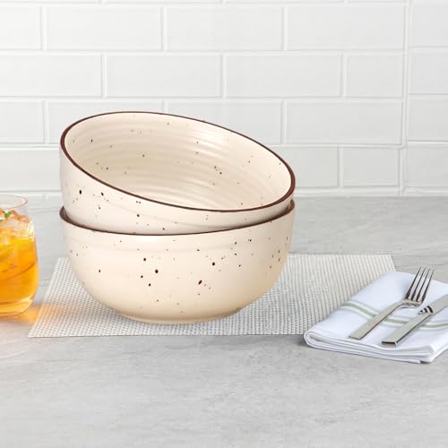 Image of Freakway Handcrafted Off White Stoneware Pack of 10 Pieces Ceramic Dinner Set 4 | Crockery Set for Dining Table | 4 Dinner Plates, 4 Bowl /katori & 2 Serving Bowl | Microwave & Dishwasher Safe
