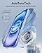 iWALK 3 in 1 Wireless Charging Stand with Auto Rotation, Charging Station with Magnet for Apple Devices, 15W Foldable Wireless Charger Station for iPhone 17 16 15 14 13 & Apple Watch & Airpods, White