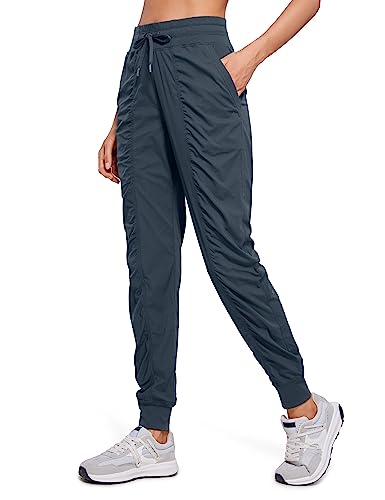 Image of CRZ YOGA Ease Line Joggers 26 inch /28.5 inch /30.5 inch | Casual, Lightweight, Ruched Design, Pockets, for Women