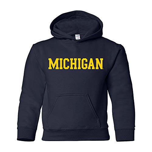 UGP Campus Apparel YH01 - Michigan Wolverines Basic Block Youth Hoodie X-Large Navy