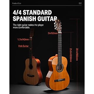 Donner Guitare Classique 4/4 Pack pour Adulte Débutant Guitare Acoustique Folk 39 Pouces avec Nylon Corde Accordeur… - Les Beatles, Paul McCartney, John Lennon, RIngo Starr, George Harrison Donner Guitare Classique 4/4 Pack pour Adulte Débutant Guitare Acoustique Folk 39 Pouces avec Nylon Corde Accordeur… – Image 2