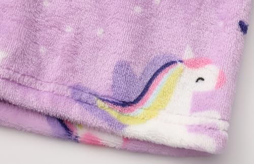 Image of Kids Hooded Bathrobe Girls Soft Plush Hooded Flannel Pajamas Sleepwear Boys Spa Robe