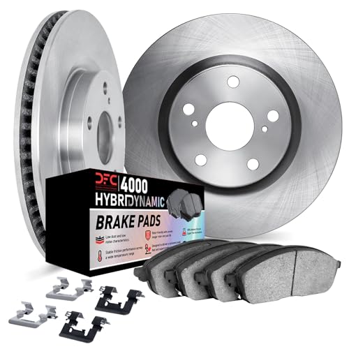 Image of Dynamic Friction Company Brake Kit Fits 2013-2016 Mercedes-Benz GL350 | GL550; 2014-2016 Mercedes-Benz GL450| Brake Rotors| 4000 HybriDynamic Brake Pads and Rotors Kit| Hardware| 13.6 inch Rear