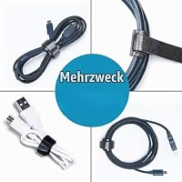 Oksdown Klett Kabelbinder Wiederverwendbare Schwarz 50 Stück Klettband Klettkabelbinder Kabel Klettband Kabelklett Klettbinder Verstellbare Wiederverschließbar Kabelklettbänder – Ansicht 6