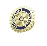 Rotary International Club Enamel Pins, Metal Soft Enamel Emblem Badges Lapel Pin for Badge Jewelry Hats Clothes (Gold)