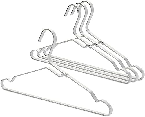 Brabantia Aluminium Clothes Hanger, Set of 4, Silver