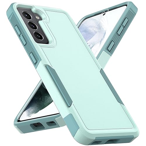 for Samsung Galaxy S21 Case: Dual Layer Protective Heavy Duty Cell Phone Cover Shockproof Rugged with Screen Protector - Military Protection Bumper Tough - Samsung Galaxy S21 5G 2021, 6.2 inch, Green by MDCN - Used condition - US$8.00