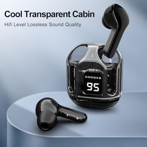 Image of Wireless Ear Bear Buds Wireless with 60H Playtime, Noise Isolation & Clear Calls, Bluetooth Earbuds with Voice Assistant, Bluetooth V 5.3 & with Type C Fast Charging 60H Playtime (Multicolour)