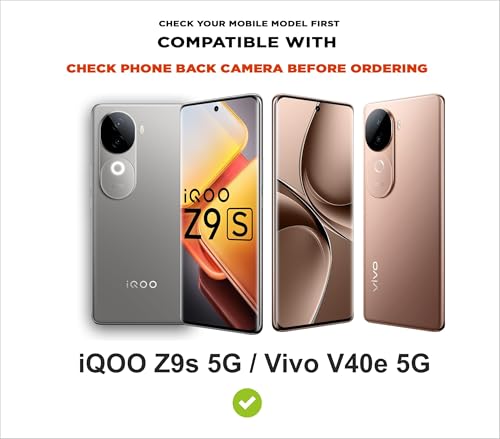 Image of SBMS Silicone Back Cover Case for iQOO Z9s 5G / Vivo V40e 5G | Soft Micro-Fibre Lining Inside | Magsafe Print On Back Side Camera Protection Bump | Shockproof Case Vivo V40e (Black)