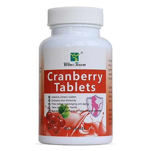 Wins Town Cranberry Tablet with Vitamin C, Support Urinary Tract Health, 60 Tablets
