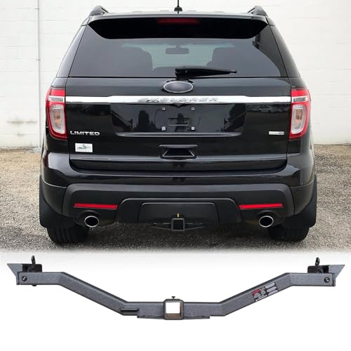 TIOYAR Trailer Hitch Black Steel Compatible with 2011-2019 Ford Explorer 2013-2017 Police Interceptor w/2” Hitch Receiver