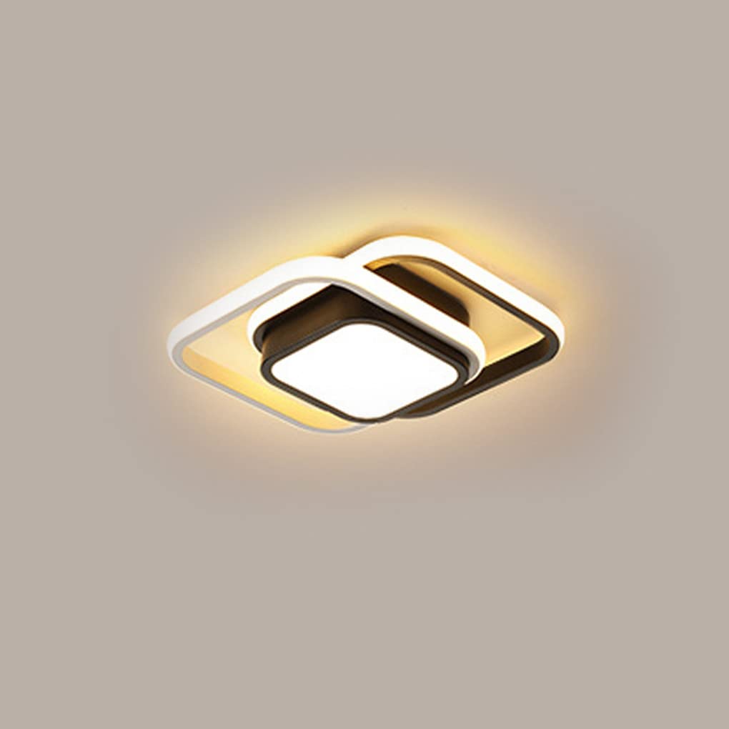 Sxysxysxy B Modern Ceiling Lights 18W Led Ceiling Lamp Acrylic Corridor Overhead Lighting 3000K/6000K Icolor Switching Living Room Edroom Ath Entry Alcony Chandelier 27 * 6Cm,
