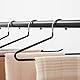 SONGMICS Hosenbügel, 20er Set, Kleiderbügel Hosen, offenes Ende, multifunktional, rutschfest, platzsparend, Länge 38 cm, schwarz CRI004-20