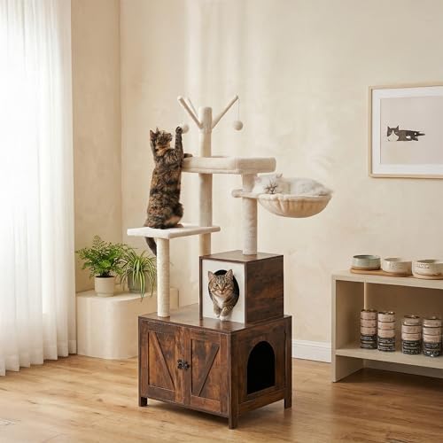 Rascador para gatos de estilo industrial Relaxdays para salones modernos y ordenados 3
