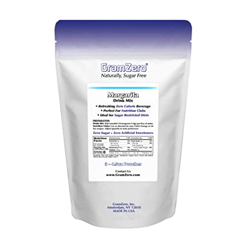 image for GramZero Margarita Zero Calorie Sugar Free Drink Mix, Great For Nutrit