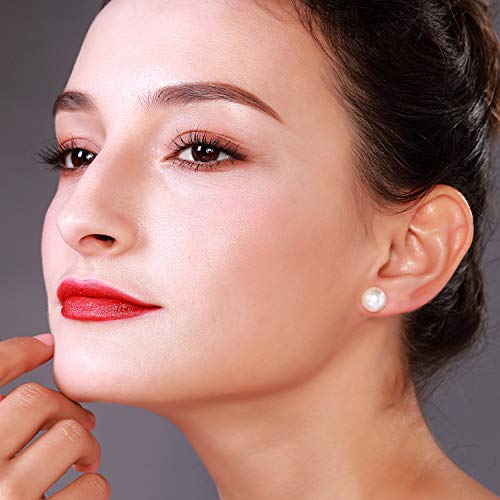 Pearl Stud Earrings Freshwater Pearl Ear Rings Hypoallergenic Earrings 4mm-12mm for Women Bridesmaids Gifts2