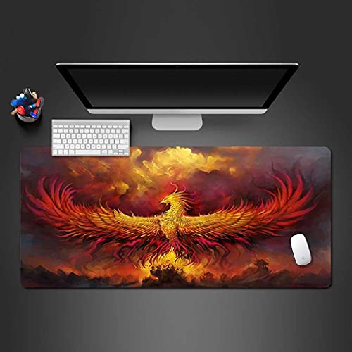 Tapis de souris oiseau rouge pour setup gamer et ordinateur