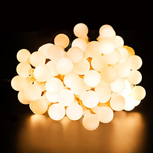 EXTRASTAR Guirlande Lumineuse Globe Interieur, 5M 50 LED à Pile, Blanc Chaud, Guirlande LED Boule, Décoration Intérieure Salon, Salon