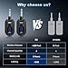 EX-GEAR Wireless Guitar System 2.4GHz, Ultra-Low Latency <5ms, 4-Channel Rechargeable Guitar Wireless Transmitter Receiver, 235° Rotating Plug, 164ft Range for Electric Guitar & Bass