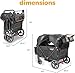 Larktale Caravan Quad Stroller, 4-Seater Kids Wagon, 214 lb Capacity, Byron Black