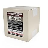 Óxido de aluminio medio de grano #100 - 12 libras - Medios abrasivos de chorro de arena para chorro de arena, pistolas de chorro de arena y gabinetes de chorro de arena