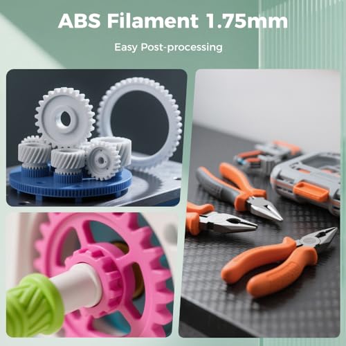 Image of Creality ABS Filament 1.75mm, 3D Printer Filament, No-Tangling, Strong Bonding and Overhang Performance Dimensional Accuracy + /-0.02mm, 2.2lbs /Spool