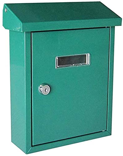 Boîte aux lettres murale verrouillable en acier gris anthracite pour extérieur