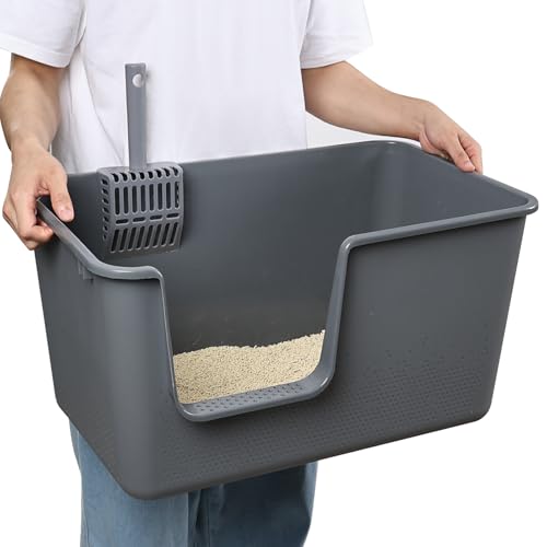 Arenero para gato grande plástico pack 2 con pala miniatura 7
