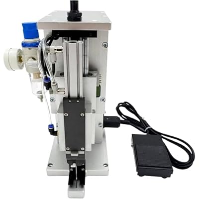 Pneumatic Garment Tagging Machine for Socks Towels Bags and Toys, Adjustable Buffer Height Labeling Equipment for Fast and Accurate Packaging Tasks