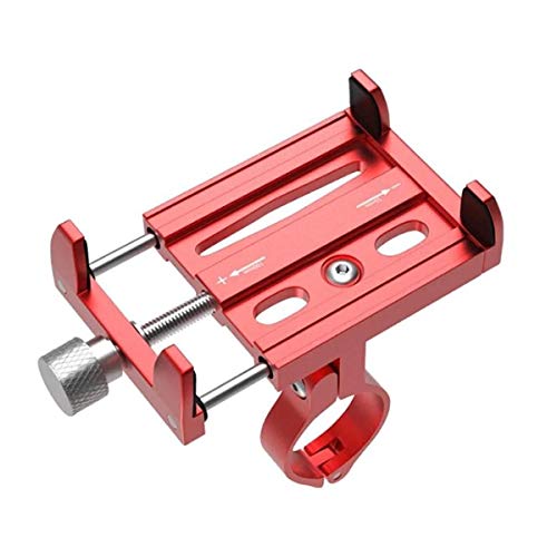 Ally Mobile KR01 Bisiklet Motorsiklet Gidon Telefon Tutucu,Metal Vidalı KIRMIZI