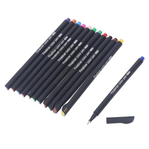 ciciglow 12 Lebendige Farben, Sublimations-Tintenstift-Set, Gemischte Medien, Feine Spitze, Wärmeübertragungsstift mit Nr. 6-Adapter für Explore