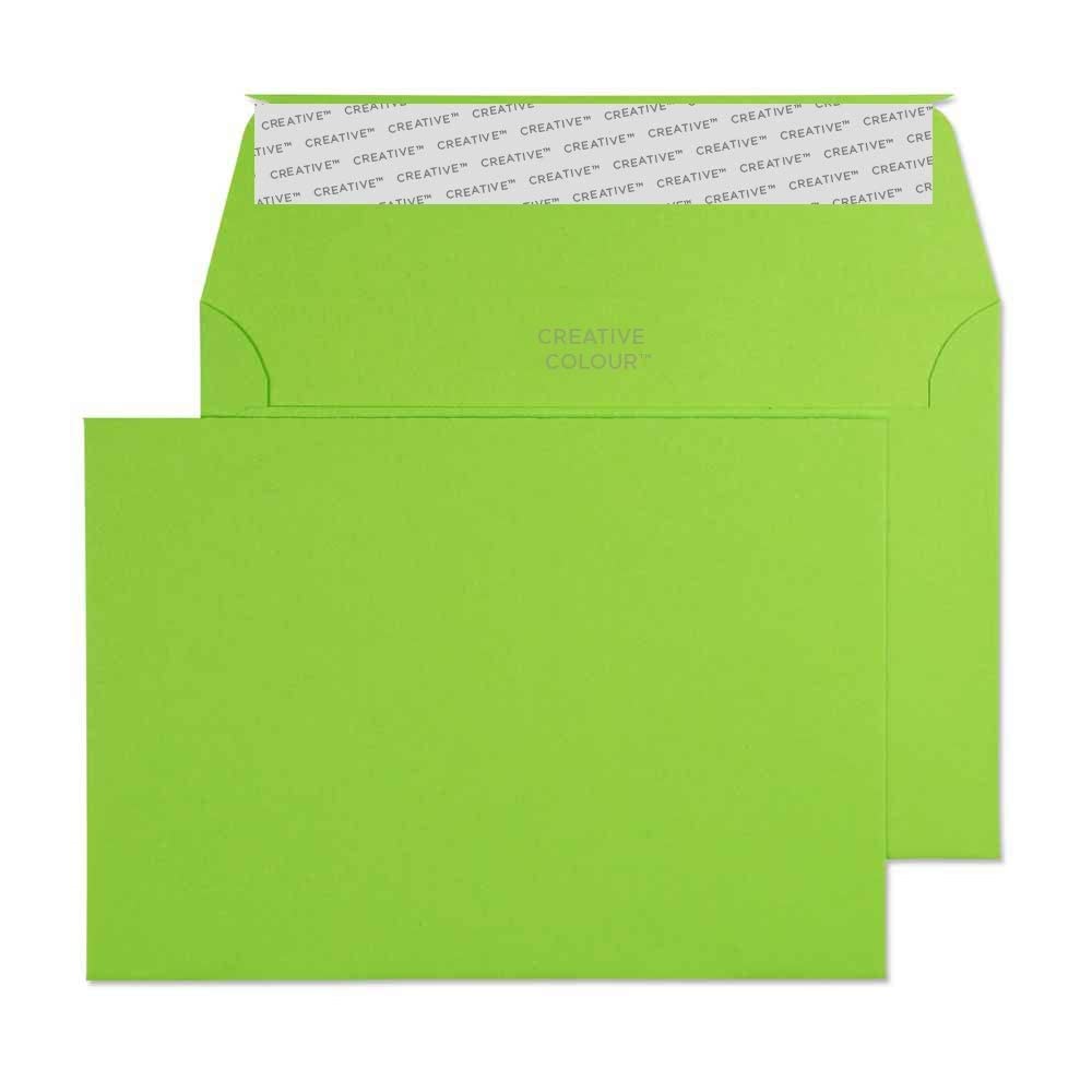 Blake Creative Colour - Coloured Lime C6 Envelopes (114 x 162 mm) - Pack of 500 - FSC Certified - 120GSM - Peel and Seal Green Envelope - Invitation Envelopes/Card Making Supplies (107)