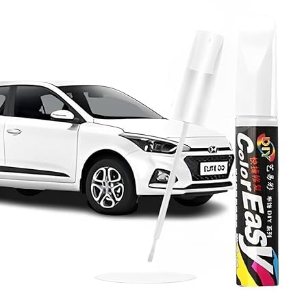 gra8 car scratch touch up paint pen (white) | 2-in-1 automotive scratch repair tool | quick-dry waterproof paint | ideal for minor scratches chips | easy to use compact design (1 pcs)